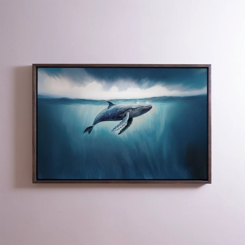 'HUMPBACK SEASON' FRAMED CANVAS ART