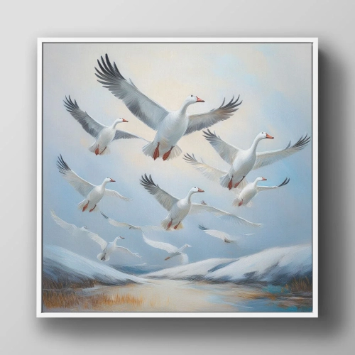 'QUACKS' FRAMED CANVAS ART